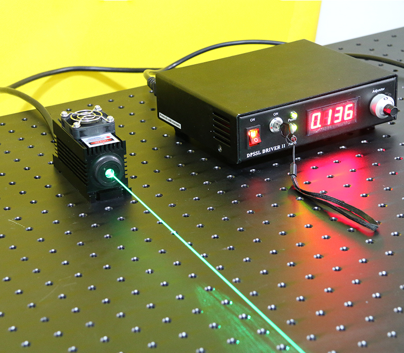 505nm 50mW Green Semiconductor Laser Solid State Laser With Power Supply - Click Image to Close